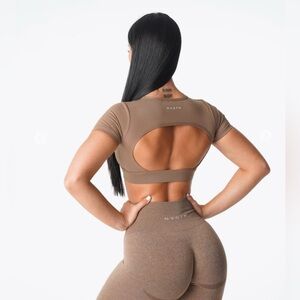 NVGTN Cropped Open Back Top, Size M